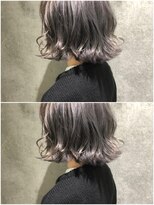 フィン(FiN by allure)&nbsp;浦前ツバサ/モノトーンブルーこなれボブ外ハネ外国人風