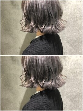 フィン(FiN by allure) 浦前ツバサ/モノトーンブルーこなれボブ外ハネ外国人風