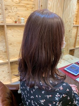 アドラーブル 長岡新保店(adorable) 【ピンクブラウン】　外ハネ　20代30代