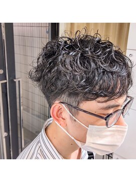 パール(PEAR+L) 男のスリークショート×スパイラルパーマ×マッシュウルフ