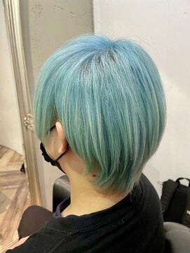ルッソリベラ 池袋(Lusso libera) メンズダブルカラー×ライトブルー ウルフ◎30代40代50代