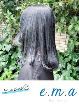 エマヘアデザイン(e.m.a Hair design) ブルーブラック