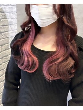 プルエクステで作るインナーカラー