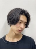 センターパート/床屋/理容室/梅田/メンズ