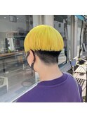 刈り上げ女子必見！！レディースマッシュイエローカラー