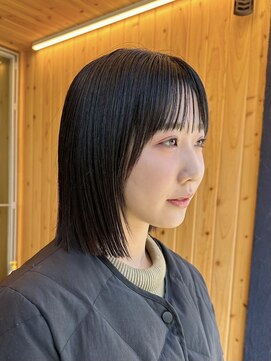 オアシス(oasis) 【oasisオグラ】切りっぱなしボブラウンドシースルーバング