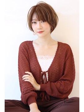 オーロ 宝塚店(ORO) 20代30代40代50代美髪ピンクブラウン切りっぱなしボブショート