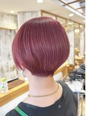 ダブルカラーピンクベージュベージュカラーケアブリーチ