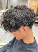 波巻きパーマツイストスパイラルパーマメンズマッシュパーマ