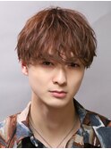 刈り上げマッシュ緩め波巻きスパイラルパーマ
