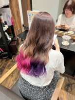 ヘアーデザインガーデニア(hair design Gardenia)&nbsp;ピンク×バイオレット【赤羽 赤羽岩淵 子連れ美容室】