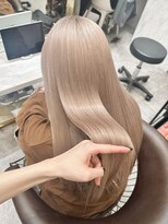 ロンド レア 天神大名店(Lond Le’a) 髪質改善イメチェンワイドバング美髪ホワイトブロンドベージュ