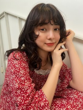 アクアオモテサンドウ(ACQUA omotesando) △癖毛風レイヤーパーマウルフパーマチョコレートブラウン