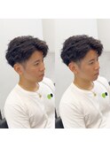 ハーフバック　ツイストスパイラルパーマ