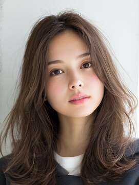 コンフィー(comfy) 艶感レイヤーロング × ナチュラルブラウン