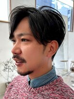 ガーデンタチカワネクスト(garden tachikawa next) 大人男子センターパートナチュラルヘア毛流れパーマ30代40代