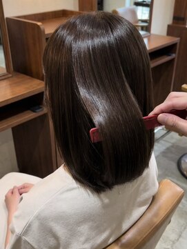 エミュー 大船店(emue) 大船ワンカラーブリーチなしダブルカラーオリーブブラウンカラー