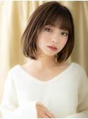 イヤリングカラー小顔ハッシュカットインナーボブ20代30代323Z
