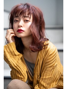 オースティン 門前仲町(AUSTIN) 大人かわいい前髪セシルカットココアブラウンフリンジウェーブ