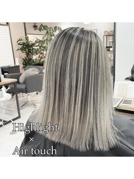 リベルテ 岡崎店(Liberte) 【ハイライトエアータッチ】ホワイティグレージュ