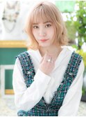韓国風大人ハイライト前髪カールくびれヘアc川口10代20代30代