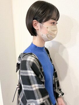 ラミエ バイ メルト 吉祥寺(lamie by melt) "久保田"ショートボブ透け感カラー丸み10代20代30代