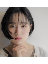 エマ 谷山店(EMMA)&nbsp;切りっぱなしボブ　重ため　ミニボブ　地毛風カラー