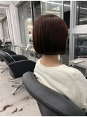 黒髪前下がりミニボブ　似合わせカット　4/7