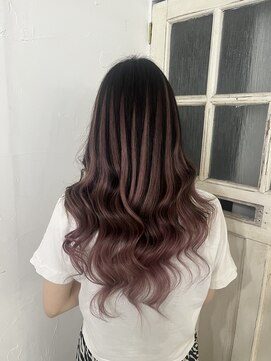 ハイエクステンション 京都駅前店(Hi-Extension) ピンクハイライトグラデーション ★ mao_12