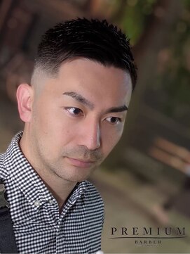 プレミアムバーバー 赤坂店(PREMIUM BARBER produce by HIRO GINZA) ベリーショート×フェード