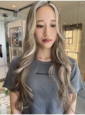 大人20代30代フェイスフレーミングハイライトカラーロング