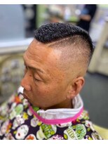 バーバーショップイシカワ(BARBER SHOP イシカワ)&nbsp;濡れパン震災刈りスタイル