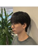 モテ髪韓国シースルーマッシュ黒髪