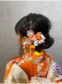 キッズヘアセット 七五三/和装/シニヨン/お団子/着付け#1