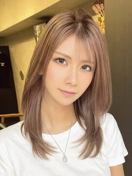 サニー 渋谷(SUNNY) n2アプリコットオレンジ、ホワイトブロンド、ロングレイヤー