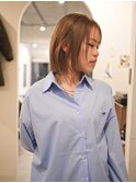 サンドベージュ/ ボブ/レイヤー