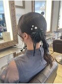 パーティーヘア。ヘアアレンジ