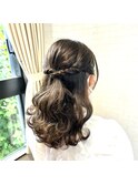 ハーフアップ