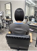 ぱつっとボブ