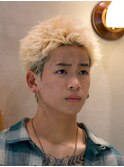 渋谷スパイキーショートアップバンクフェザーショートパーマ