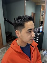 スタンドバーバー 柏(STAND BARBER)&nbsp;MEN’S/リバースセンターパート/ニュアンスパーマ/柏