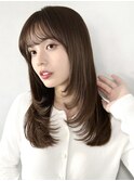 結べるミディアムレイヤー/顔まわりカット/池袋10代20代30代
