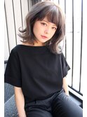 グレージュ　アッシュ　無造作　ざっくりボブ