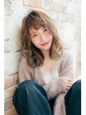 谷口☆ ミディアム×とろみウェ-ブ×かわいい[ことりベージュ]