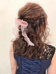 結婚式　二次会　ブライダル　パーティ　ヘアアレンジ