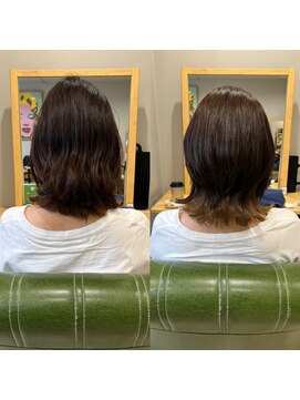 ヘアサロン ナノ(hair salon nano) インナーカラー×ミディアムレイヤー