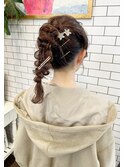 ＊THE  RIRE.  結婚式お呼ばれ×編みおろしポニー＊