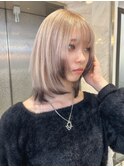 【lilley 稲永麻衣】レイヤーボブ+ブリーチカラー+天神韓国ヘア