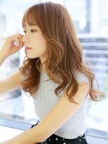 オーバーヘアー 所沢店(over hair)&nbsp;【over hair】 ベージュ×シースルーバング
