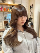 ラボヌールヘアーリアン 川越店(La Bonheur hair Lien)&nbsp;韓国風レイヤー/くすみベージュ/ぱっつん